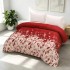 Pătură Cocolino 200x230 cm – Model Crăciun cu Fulgi de Nea, Roșu și Alb, Moale și Călduroasă, PTC-013