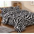 Set Lenjerie Pufoasa Cocolino cu Elastic, 4 Piese, Pat 2 Persoane, Alb-Negru, LEC-017