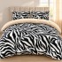 Pilotă cu Blăniță 200x230 cm + 2 Fețe de Pernă – Model Zebra Alb-Negru, PDC-021
