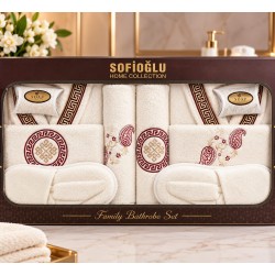 Set Cadou Baie 14 Piese pentru Cuplu – Halate de Baie și Prosoape Elegante, HBC-066