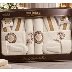 Set Cadou Baie 14 Piese pentru Cuplu – Halate de Baie și Prosoape Elegante, HBC-068