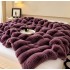 Pătură Cocolino Pufoasă din Blăniță Artificială de Iepure 200x230 cm – Model Mov Prună, PCI-077