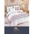 Set Lenjerie de pat din Finet Gros, Cearceaf cu ELASTIC, 6 Piese, Pat 2 Persoane, Multicolor, model traditional, LDE-045
