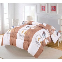 Pilota Matlasata 200x230 cm, Alb-Bej, fluturi, PPL-018