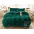 Lenjerie Fluffy Verde inchis 6 Piese Pat Dublu – Moale, Călduroasă și Elegantă, LCF-021