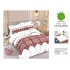 Set Lenjerie de pat din Finet Gros, Cearceaf cu ELASTIC, 6 Piese, Pat 2 Persoane, Multicolor, model traditional, LDE-033