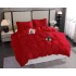 Lenjerie Cocolino Fluffy pat dublu 4 piese  rosu, LFF-019