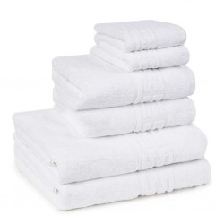 Set 6 Prosoape, Bumbac 100%, 500g, Alb, PCG-060