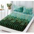 Cearsaf cu elastic COCOLINO, 180x200x25cm, plus 2 fete de perne, Verde, forme geometrice, HC-039
