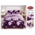 Lenjerie pat dublu, Super Pufoasa COCOLINO, 4 piese, Mov-Lila, flori, LDC-036