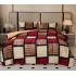 Set Pilota Pufoasa Cocolino, 3 Piese, 200x230 cm, Multicolor-Rosu, patrate, PDC-036