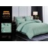 Lenjerie pat dublu, Finet Deluxe cu Smocuri Brodate, 6 piese, Verde, LSB-025