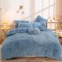 Lenjerie Cocolino Fluffy pat dublu 4 piese albastru, LFF-020