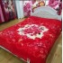 Patura Cocolino dubla si pufoasa perfecta pentru sezonul rece 200 x 230 cm, Rosu, flori, PCM-011