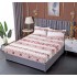 Cearsaf cu elastic COCOLINO, 180x200x25cm, plus 2 fete de perne, Crem-Multicolor, flori, HC-026