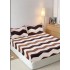 Cearsaf cu elastic COCOLINO, 180x200x25cm, plus 2 fete de perne, Maro-Crem, zig zag, HC-041