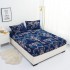 Cearsaf cu elastic COCOLINO, 180x200x25cm, plus 2 fete de perne, Albastru, model elegant, HC-022