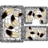 Set 3 Covorase Baie Antiderapante, Alb-Gri, pene, CAM-080