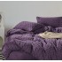 Lenjerie pat dublu, Super Pufoasa, din Blanita artificiala de Iepure, 4 piese, Mov, LCE-002