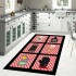 Covor Bucatarie, 80x150 cm, Rosu-Negru, CAM-022