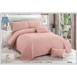 Cuvertura Pat Matlasată, Policoton, Tesatura Ranforce, 5 Piese, Blue, CPR-006