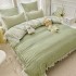Lenjerie Bumbac Creponat, 6 Piese, Pat 2 Persoane, Vernil, LFC-023