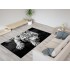 Covor Antiderapant 80x150cm, Negru-Gri, tigru, CAM-071
