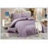Set Cuvertura si 4 Fete de Perna din Catifea, Matlasata, Lila, E200-09