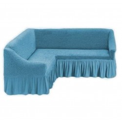 Husa Elastica si Creponata cu Volan pentru Coltar, Blue, HCCV-006