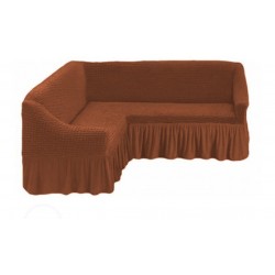 Husa Elastica si Creponata cu Volan pentru Coltar, Caramiziu,  HCCV-012