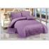 Set Cuvertura si 4 Fete de Perna din Catifea, Matlasata, Mov, E200-06