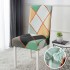 Set 6 Huse Universale pentru Scaun Elastice – Model Geometric Multicolor Verde Mentă, HSJ-036