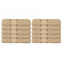 Set 10 Prosoape, Bumbac 100%, 50×90 cm,400g, Cappuccino, PCG-009