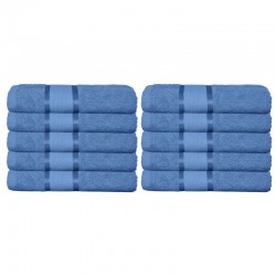 Set 10 Prosoape, Bumbac 100%, 50×90 cm,400g, Blue, PCG-003