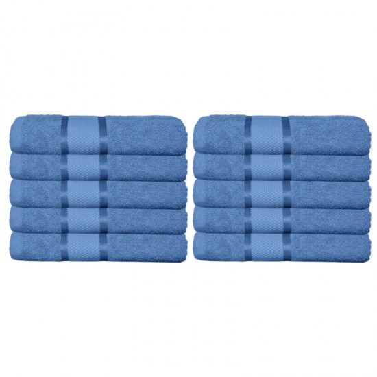 Set 10 Prosoape, Bumbac 100%, 50×90 cm,400g, Blue, PCG-003 Prosoape
