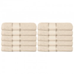 Set 10 Prosoape, Bumbac 100%, 50×90 cm,400g, Crem, PCG-006