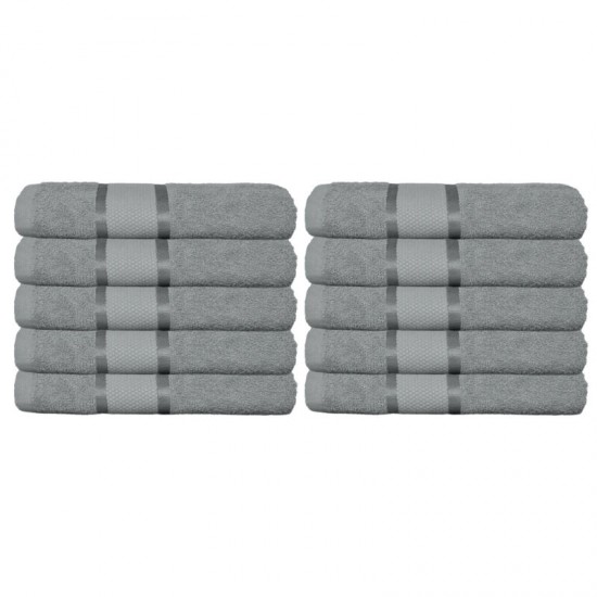 Set 10 Prosoape, Bumbac 100%, 50×90 cm,400g, Gri, PCG-004 Prosoape