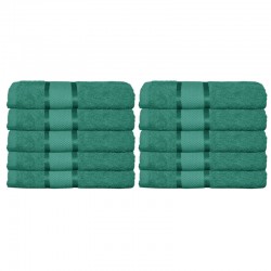Set 10 Prosoape, Bumbac 100%, 50×90 cm,400g, Verde inchis, PCG-016