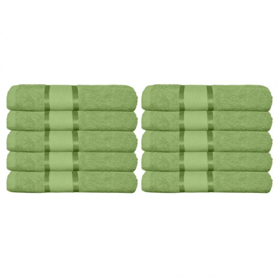 Set 10 Prosoape, Bumbac 100%, 50×90 cm,400g, Verde deschis, PCG-015 Prosoape