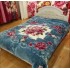 Patura Cocolino dubla si pufoasa perfecta pentru sezonul rece 200 x 230 cm, Blue, flori, PCM-012