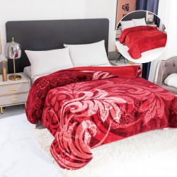Patura Cocolino dubla si pufoasa perfecta pentru sezonul rece 200 x 240 cm, Rosu, PCM-004