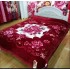 Patura Cocolino dubla si pufoasa perfecta pentru sezonul rece 200 x 230 cm, Bordo, flori, PCM-013