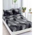 Cearșaf Cocolino cu Elastic 180x200 cm + 2 Fețe de Pernă – Model Pene, Culoare Gri Antracit, HC-004