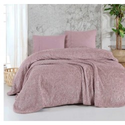 Patura Dubla Sarar Battaniye, 200x240 cm, Roz-pudra, PST-011