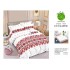 Set Lenjerie de pat din Finet Gros, Cearceaf cu ELASTIC, 6 Piese, Pat 2 Persoane, Multicolor, model traditional, LDE-004