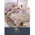 Set Lenjerie de Pat din Finet cu 2 Fete, 6 Piese, Pat 2 Persoane, Alb-Multicolor, LDF-045