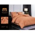 Lenjerie pat dublu, Finet Deluxe cu Smocuri Brodate, 6 piese, Portocaliu, LSB-010