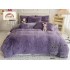 Lenjerie Fluffy Mov 6 Piese Pat Dublu – Moale, Călduroasă și Elegantă , LCF-015