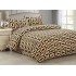 Set Lenjerie Pufoasa Cocolino cu Elastic, 4 Piese, Pat 2 Persoane, Bej-Crem, forme serpuite, LEC-051