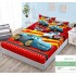 Set Husa de pat cu elastic, Bumbac Finet, 140x200cm, plus 2 fete de perne, Multicolor, Cars-Toon, HPC-022